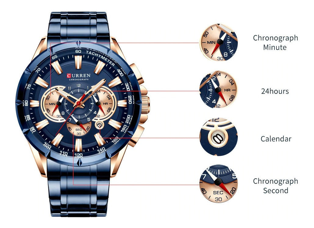 RELOJ CURREN 8363 ACERO INOXIDABLE
