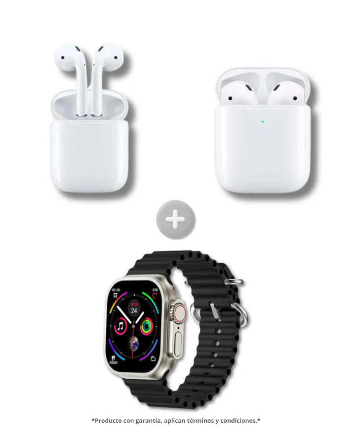 COMBO Reloj Whatch 8 Ultra + Airpods Ser