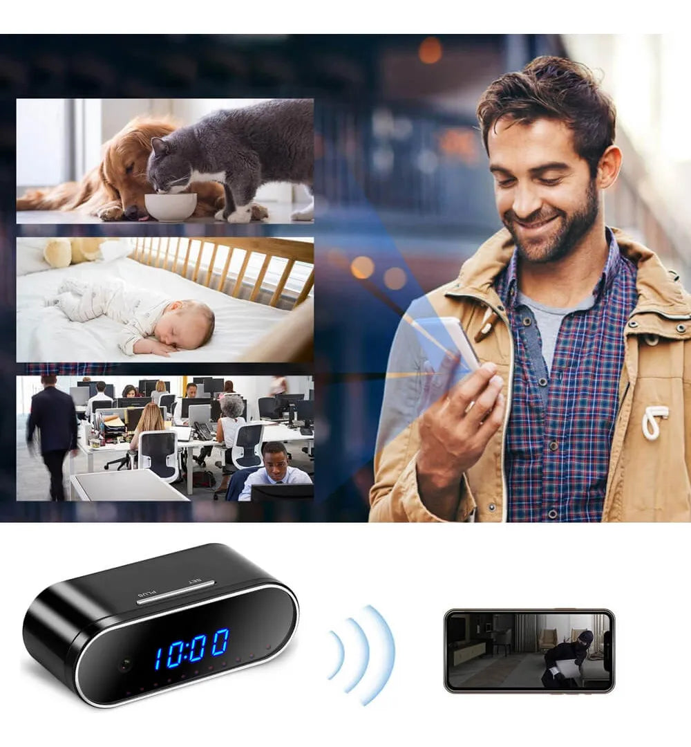 Camara Espia Reloj De Mesa Hd 1080p Wif